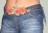 hand made merino wool felt flower belt
