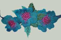 hand made merino wool felt flower belt