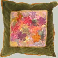 green velvet cushion